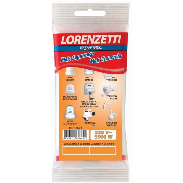 Resistência Chuveiro M/JS3/T43 Lorenzetti 5500W - 220V - Imagem 2