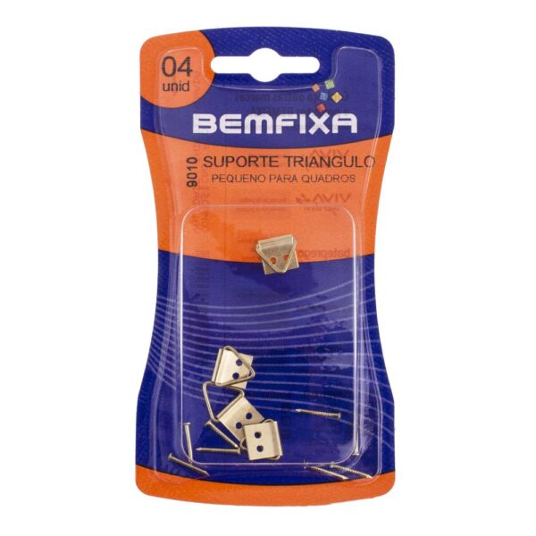 Suporte Triângulo Pequeno para Quadro Bemfixa 4 Unidades - Imagem 2