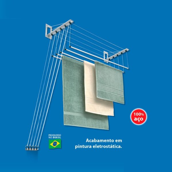 Varal de Teto/Parede em Aço Innovar Max 1,20m - Imagem 3