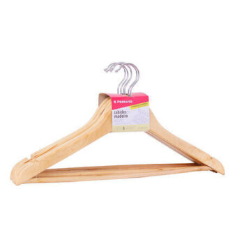 Cabide de Madeira para Roupas Sanremo 6 unidades
