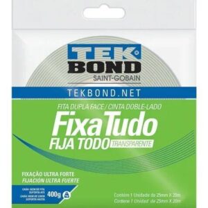 Fita Dupla Face 25MMX20M Transparente Tekbond