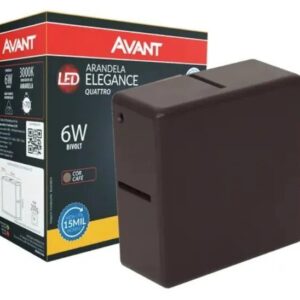 Arandela Led Quattro 6W Biv 3000K Café