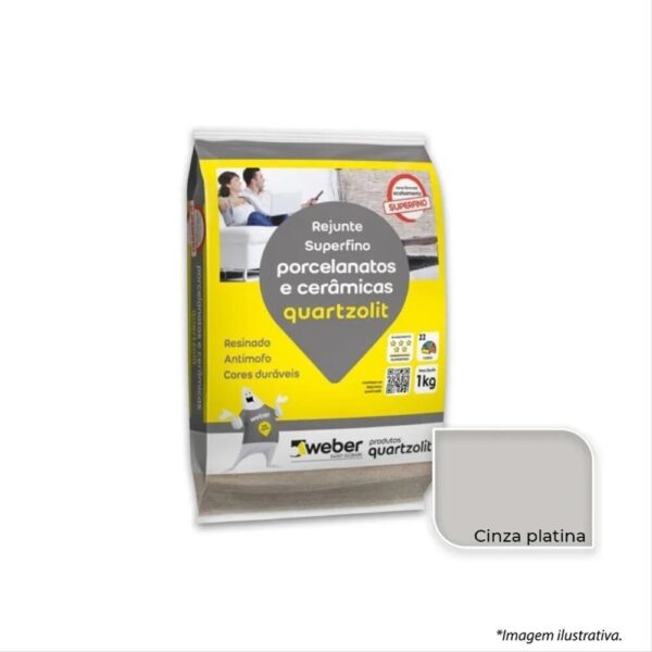 REJUNTE P/ PORC. RESINADO 1KG CZ PLATINA