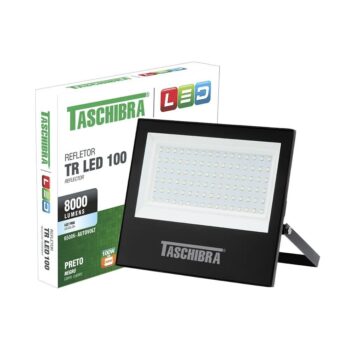 Refletor Led 100W IP65 PT 6500K Taschibra