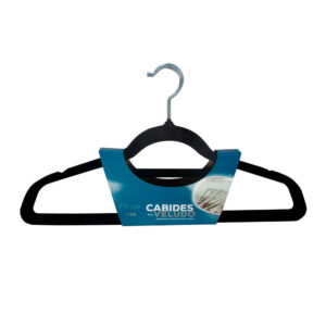 CABIDE ROUPA VELUD.45CM 5PC PT FAC